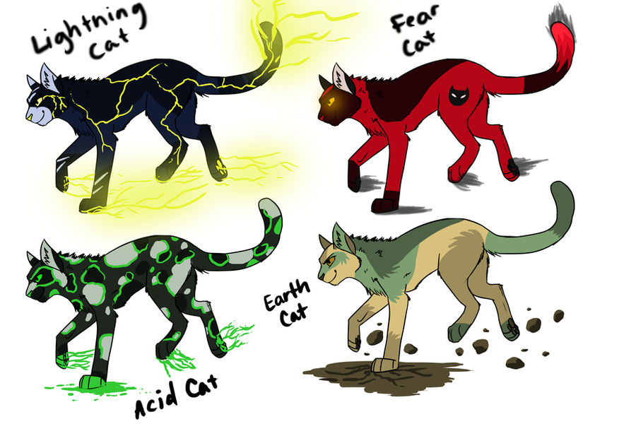 Elemental Cat Adoptables by TheEightKingdoms on DeviantArt