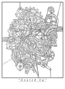 Geared Up - Coloring Book Page