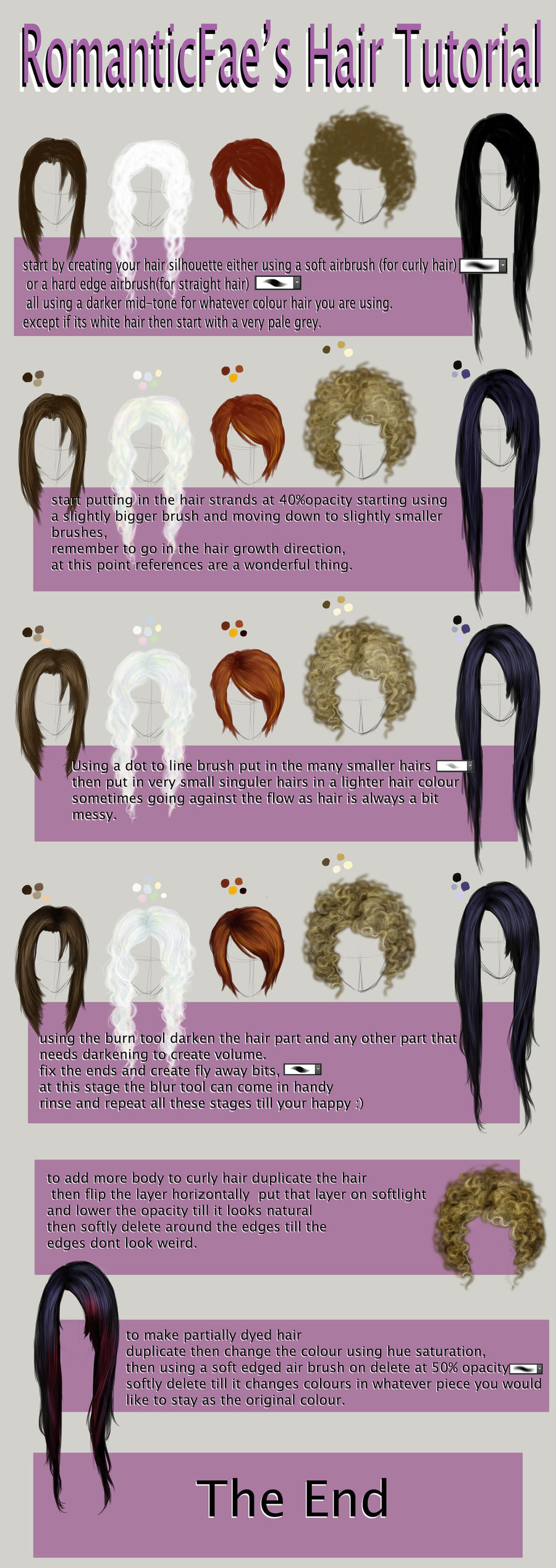 Hair Tutorial by RomanticFae on DeviantArt