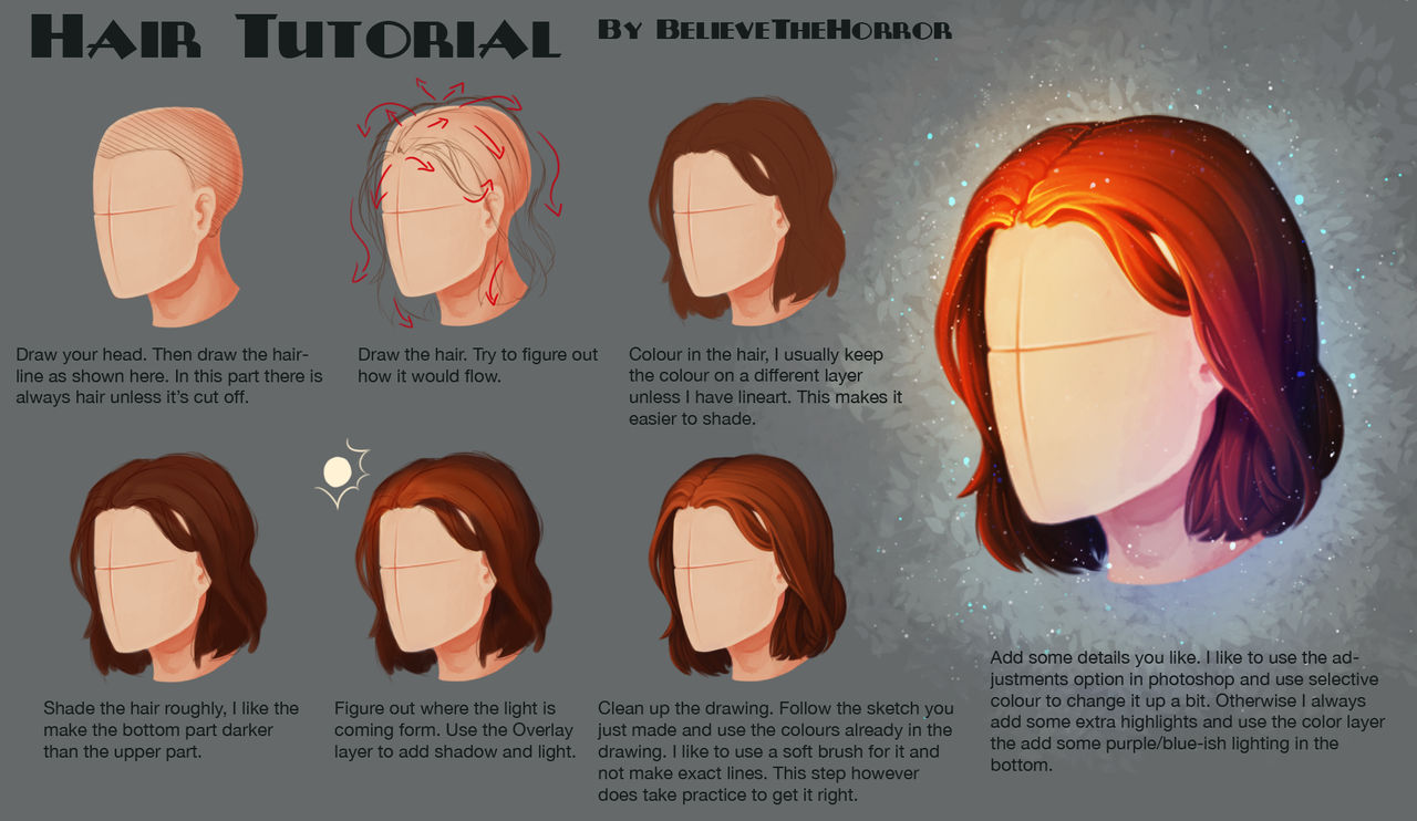 Hair Tutorial by FleshQB on DeviantArt