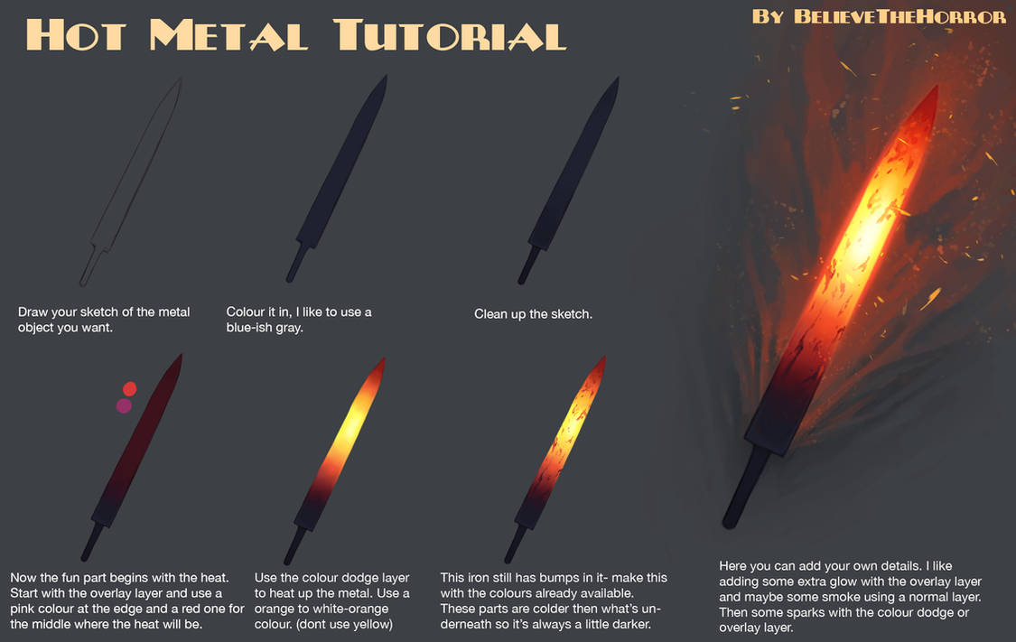 Hot Metal Tutorial by FleshQB on DeviantArt
