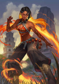 Kosho a Female Fire Genasi
