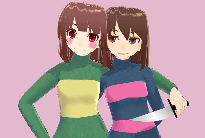 UNDERTALE: Frisk and Chara (Bits n' Pieces styled) by TheCamilocho49 on  DeviantArt