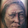 Native American portrait tattoo