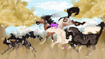 African Wild Dog Dinner Hunt by catlin56