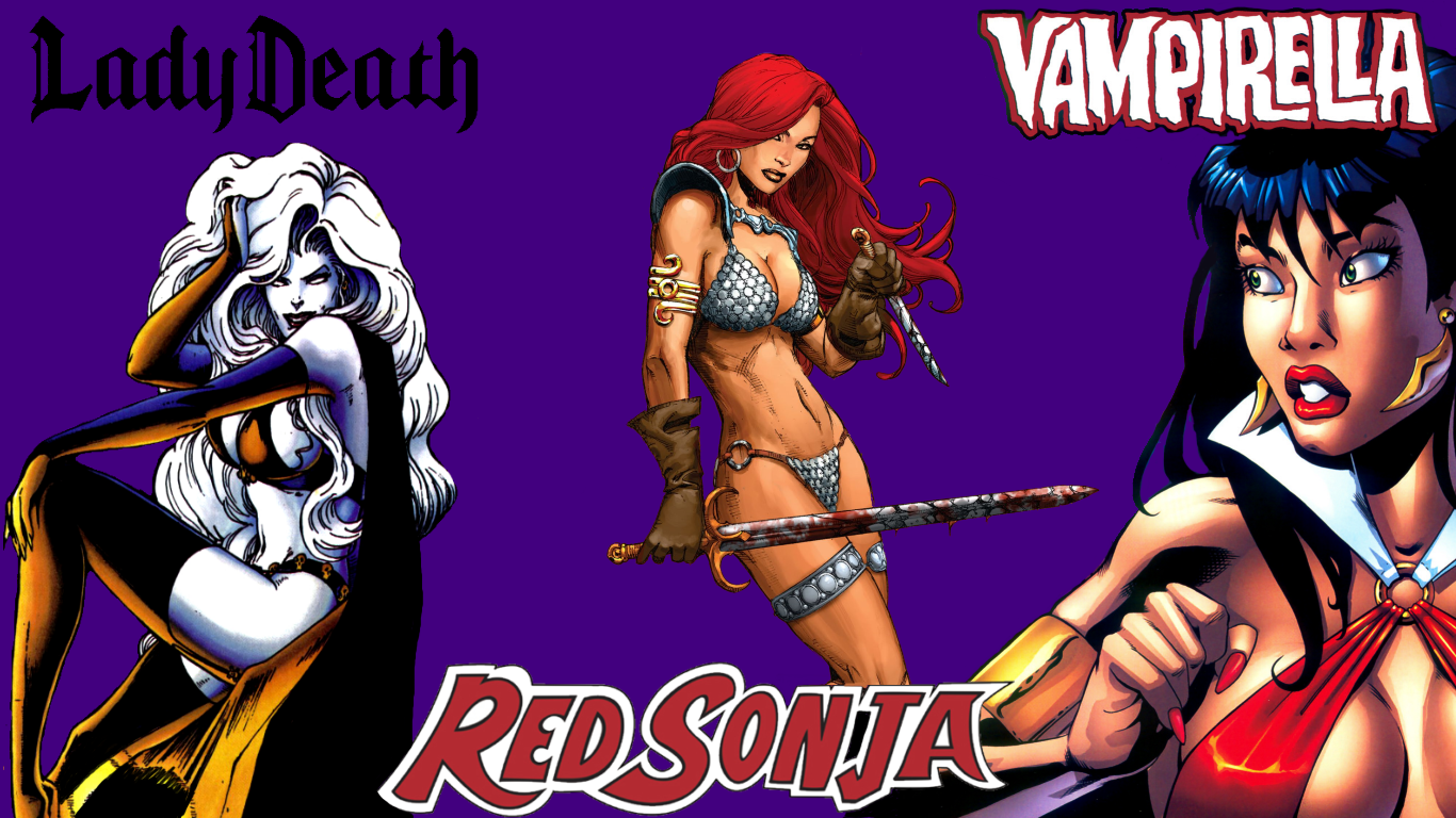 Vampirella Red Sonja and Lady Death Wallpaper