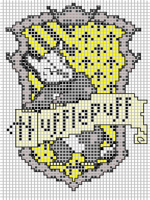 Hufflepuff embroidery pattern