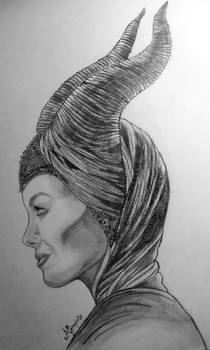 Maleficent Portrait Drawing