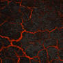 Asphalt with lava flow