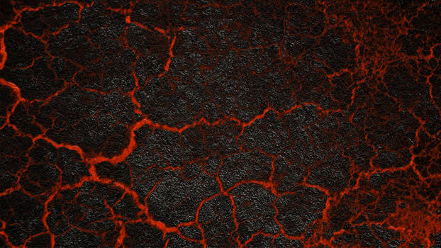 Asphalt with lava flow
