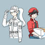 Weiss (white blood cell) and Ruby (red blood cell)
