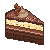 Free Icon: Dark chocolate and vanilla cake