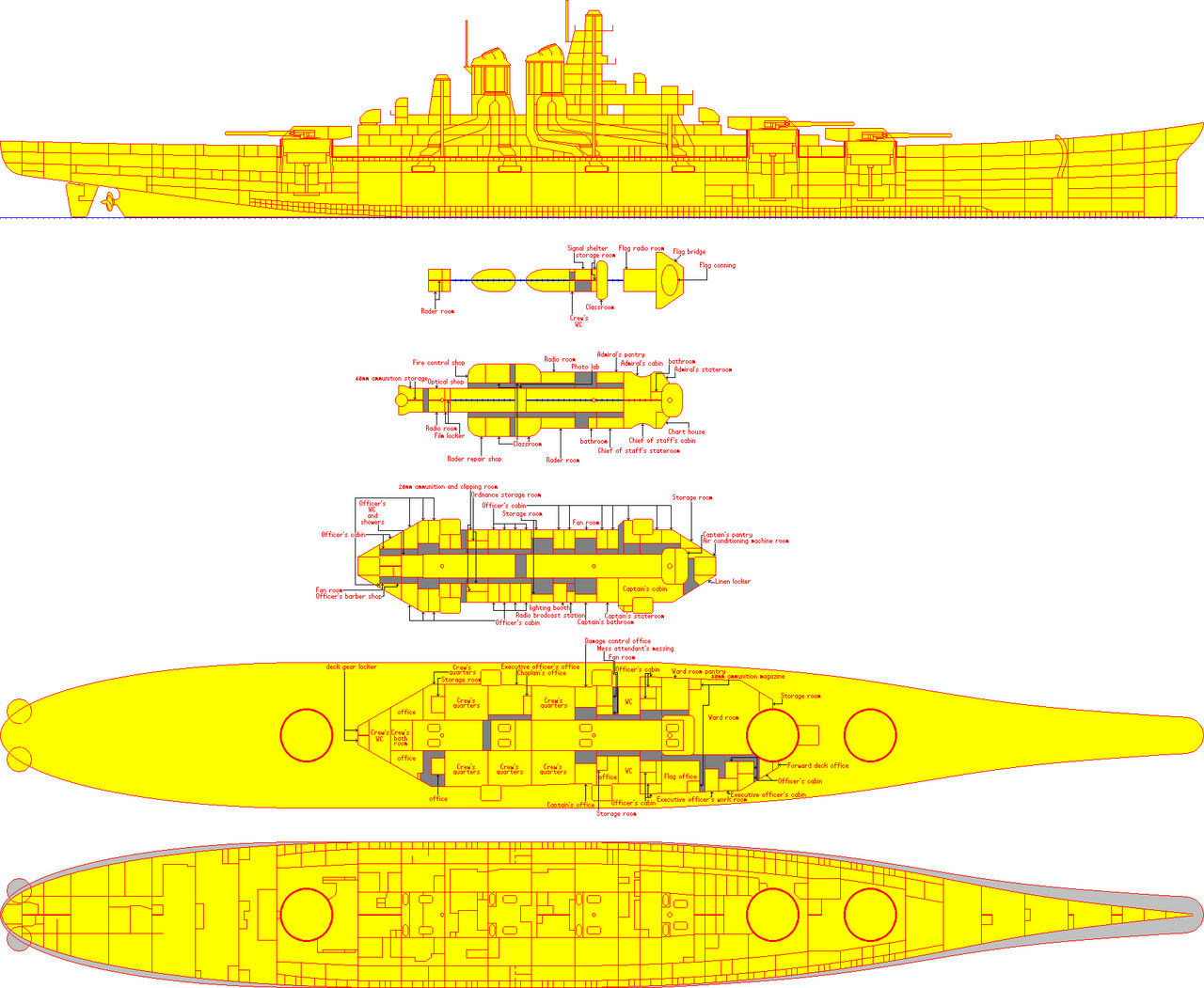 Iowa class battleship(fictitious ship) by yamato2199999 on DeviantArt