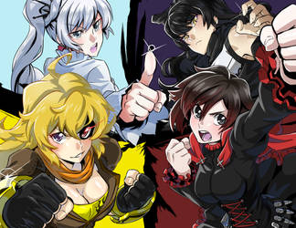 RWBY All-Out Attack by mikkusushi
