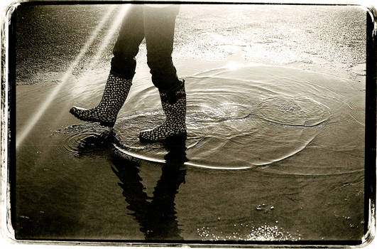 Polka Dot Rainboots