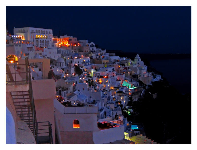 Santorini by night