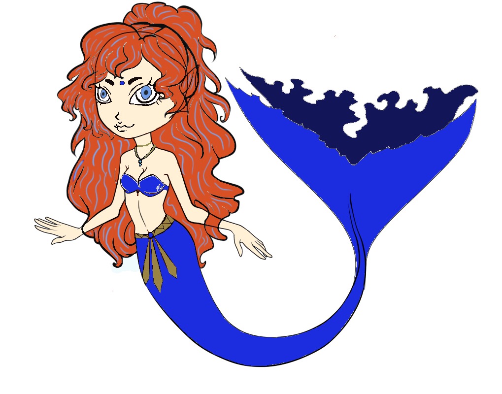 Ciels oc nikki as a mermaid