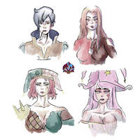 Characters Watercolor Ocs Sketch