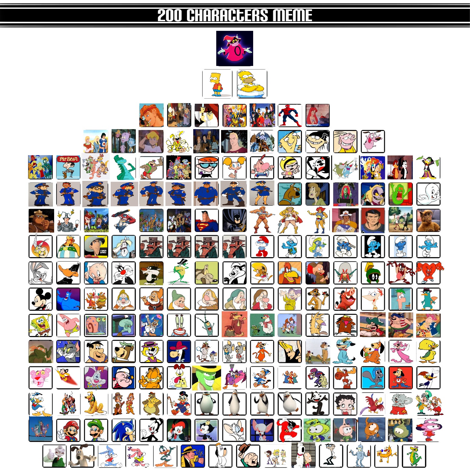 200 Animated Characters Meme by DarkwingHomer on DeviantArt