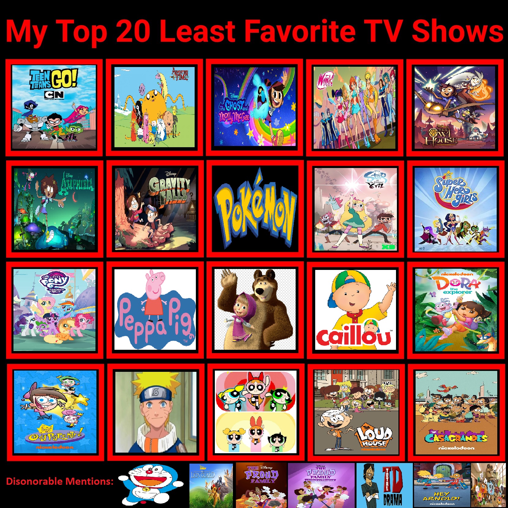 My Top 20 Least Favorite TV Shows By DarkwingHomer On DeviantArt my-top-20-least-favorite-tv-shows-by-darkwinghomer-on-deviantart