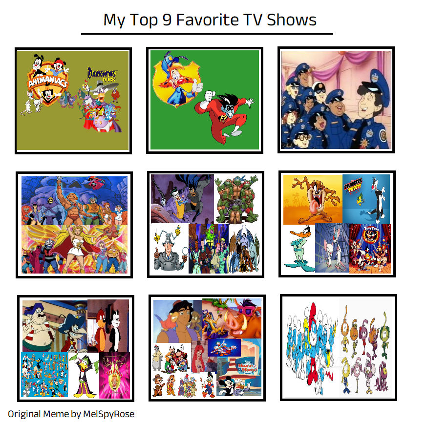 My Top 9 Favorite Cartoon TV Shows by DarkwingHomer on DeviantArt