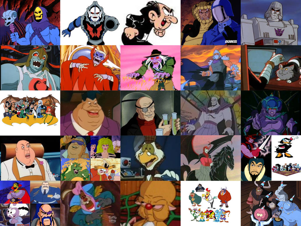 Collage Of 80s And 90s Animated Villains By Darkwinghomer On Deviantart Collage Of 80s And 90s Animated Villains By Darkwinghomer On Deviantart