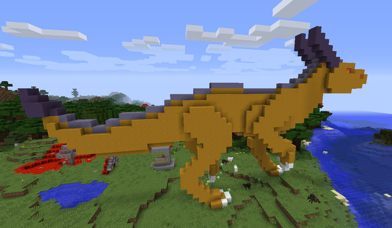 Minecraft Style Dragon Minecraft dragon by SenpaijaACLx3 on DeviantArt