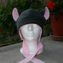 Gray and Pink Fleece Hat