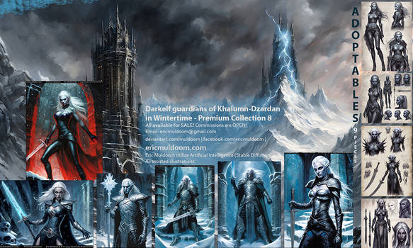 Premium Collection 8 Darkelf Drow Guardians