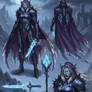 Drow Guard Woman gothic darkfantasy Muldoom dec7