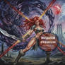 Red Sonja and the Necromancer's Castle AI fanart