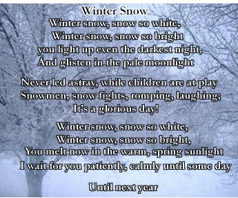 Winter Snow Poem