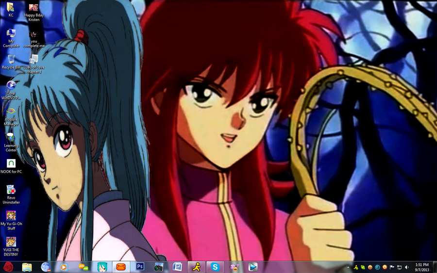 Kurama x Botan Desktop 2 by PharaohAtisLioness on DeviantArt