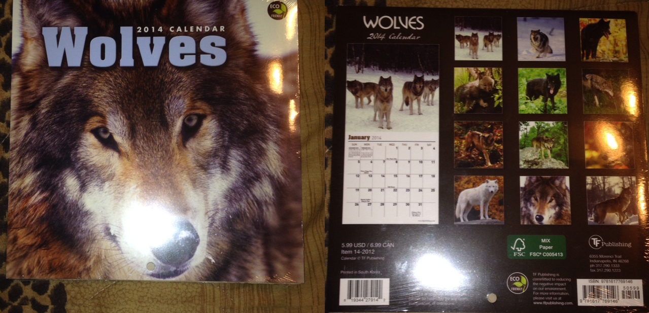 2014 Wolf Mini-Calendar