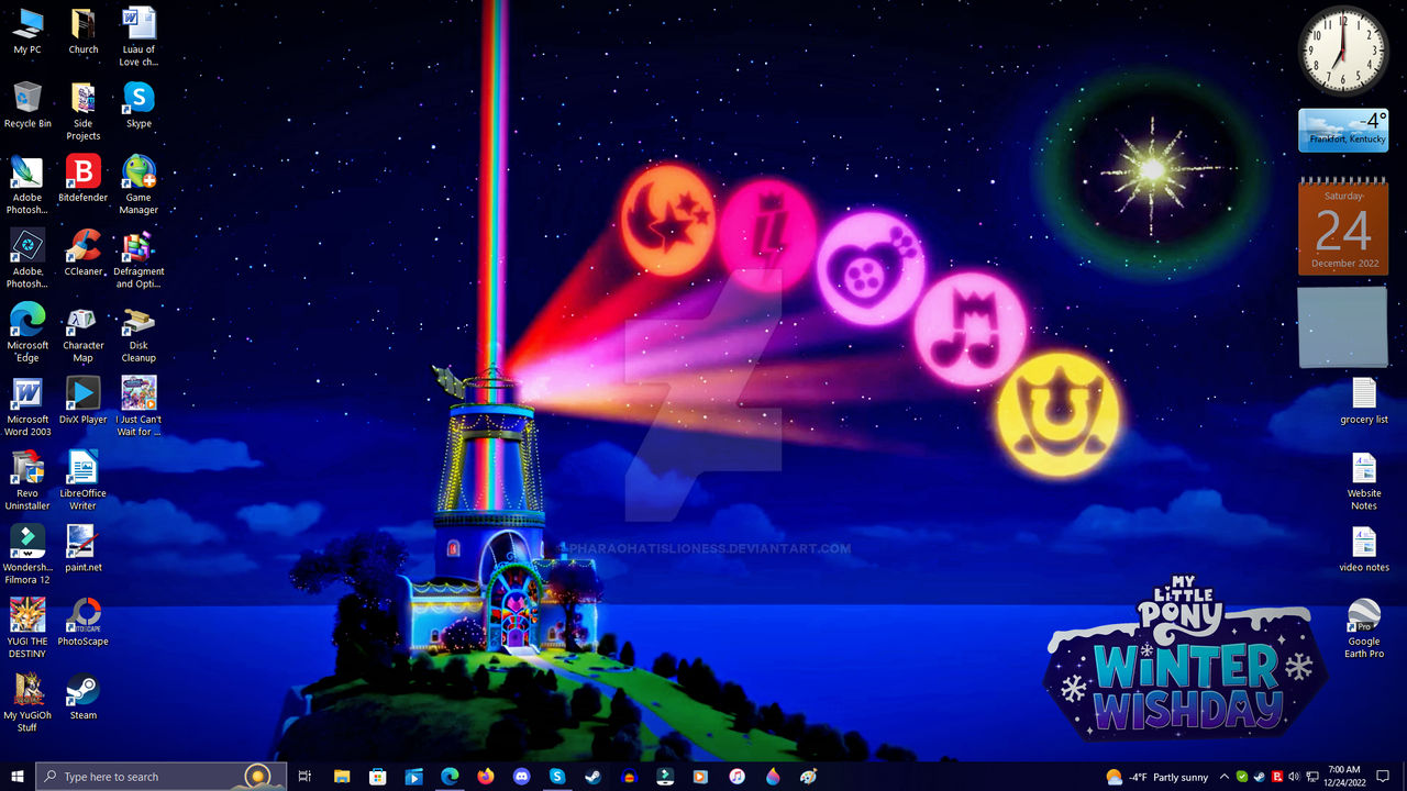 Crystal Brghthouse Christmas Desktop 2022