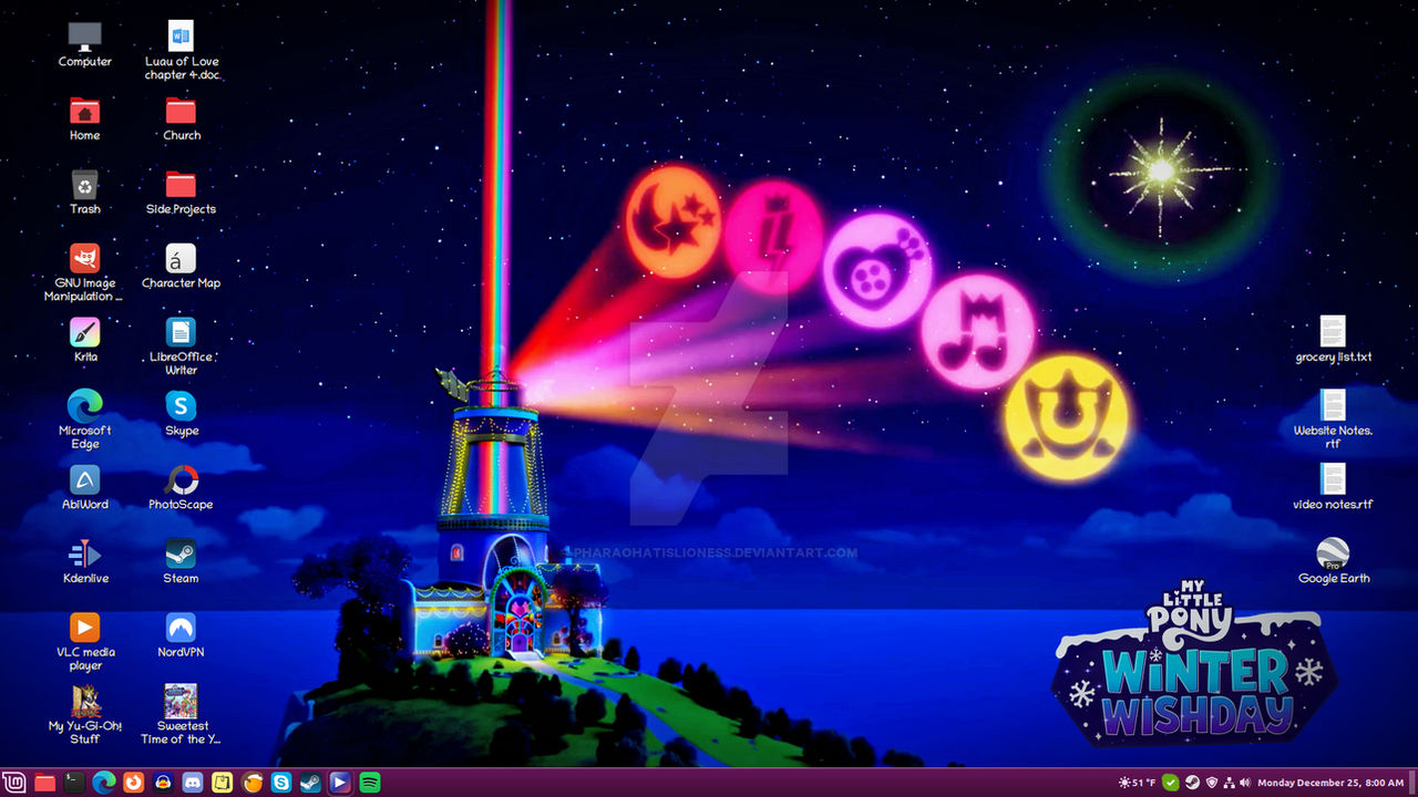 Crystal Brighthouse Christmas Desktop 2023 - Linux