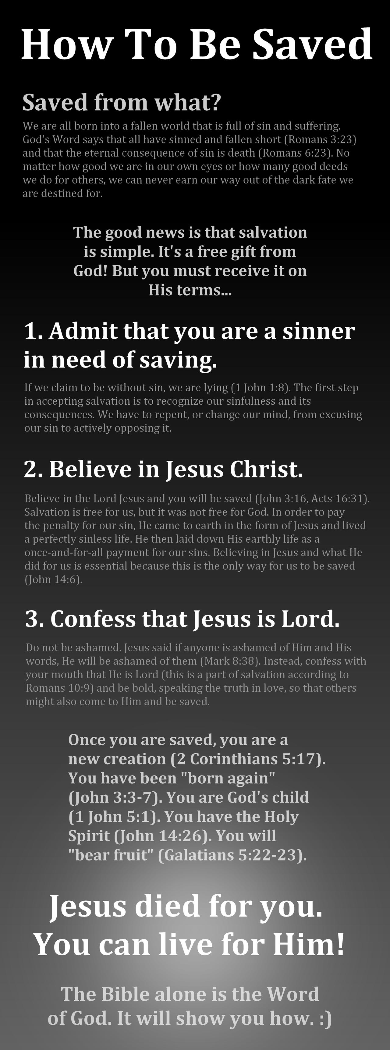 The Gospel  How To Be Saved By Psalmsevenbooks Ded