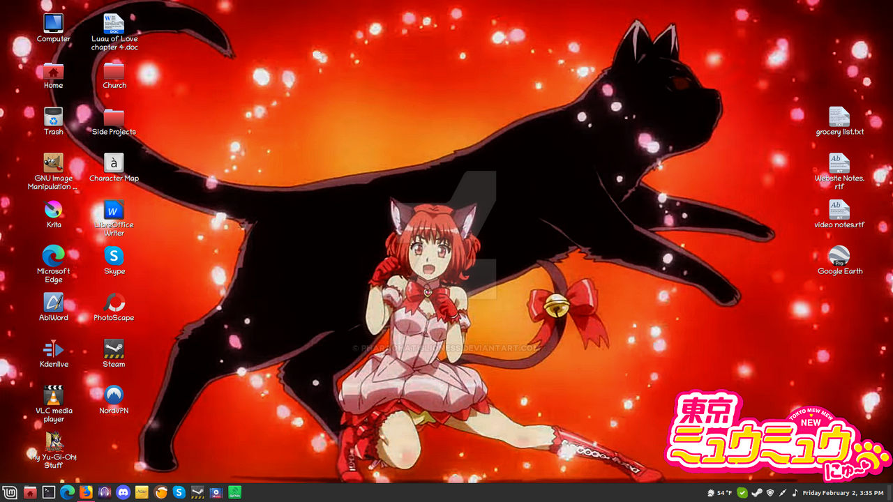 Mew Ichigo - New Tokyo Mew Mew Linux Desktop