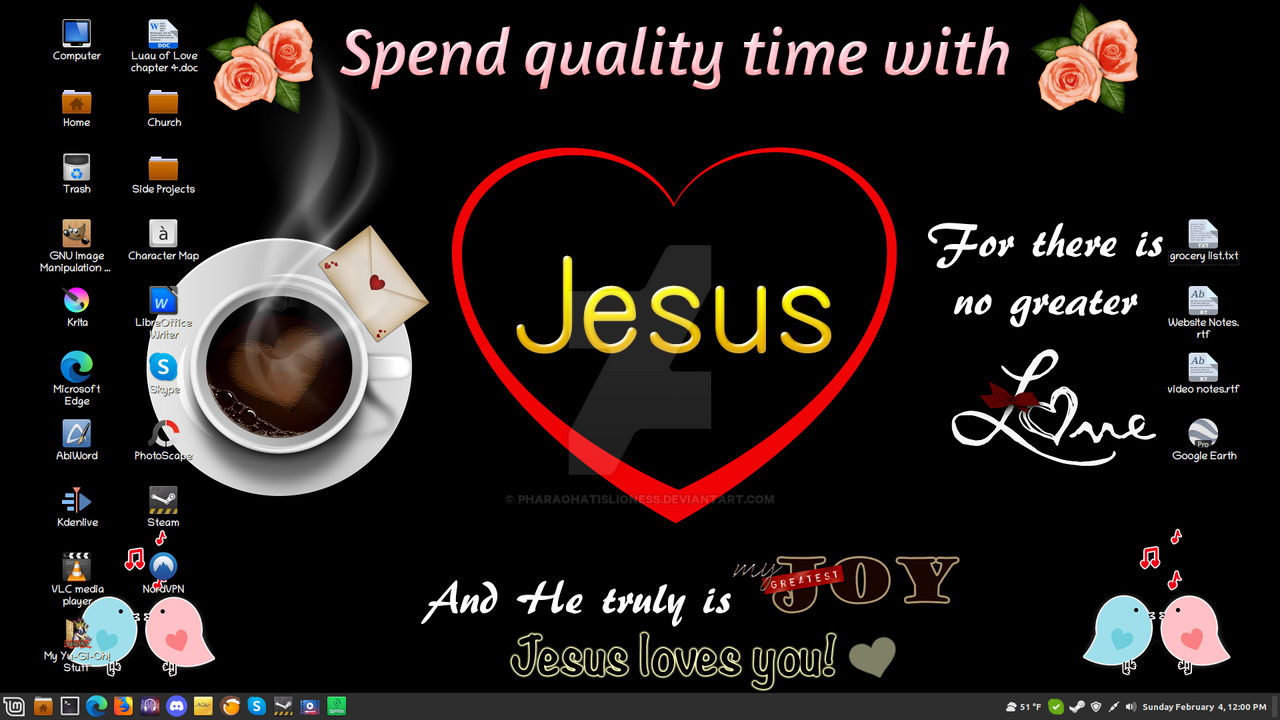 Quality Time With Jesus Desktop - Linux Mint