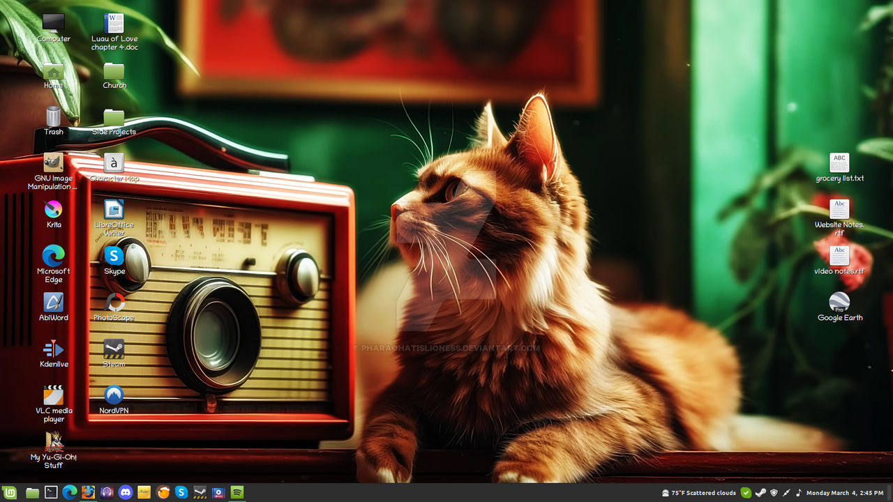 Vintage Style Cat Desktop