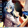 Anime Cat Girl And Butterfly Desktop