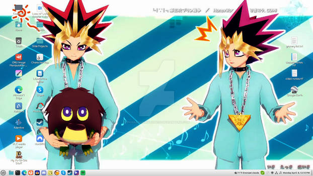 MMD Yami and Yugi Flan Desktop V2 - Linux Mint