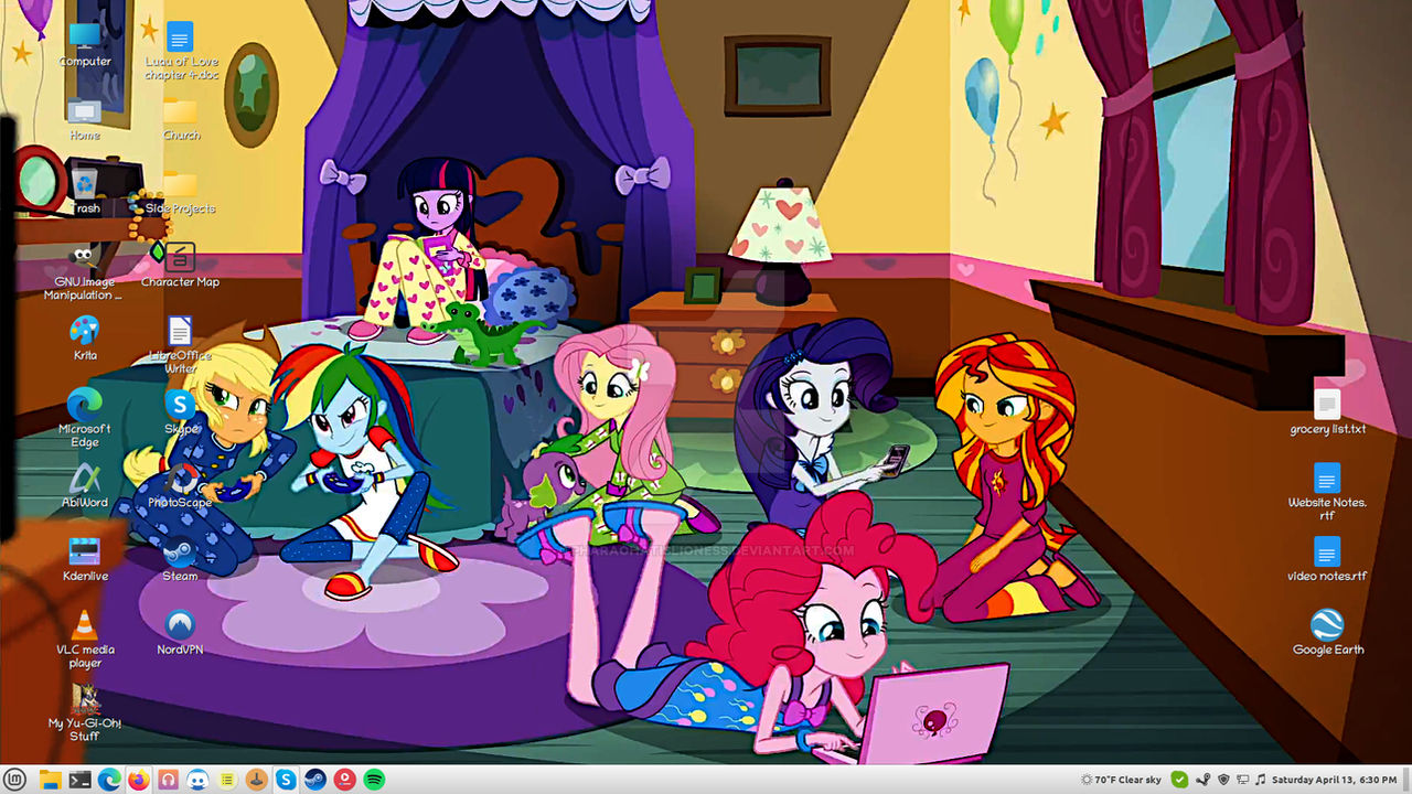 Mlp Linux Theme Equestria Girls MLP - Sleepover Desktop - Linux by PharaohAtisLioness ...