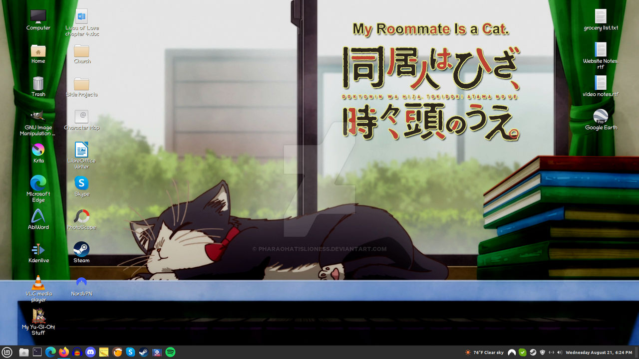 My Roommate Is A Cat - Cat Nap Desktop - Linux