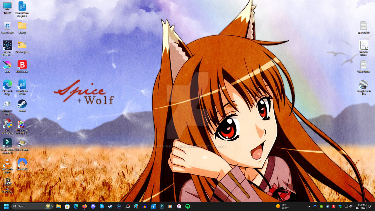 Holo - Spice + Wolf Autumn/Fall Desktop - Win11