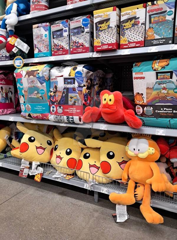 Garfield And Sebastian Plushies - Side View