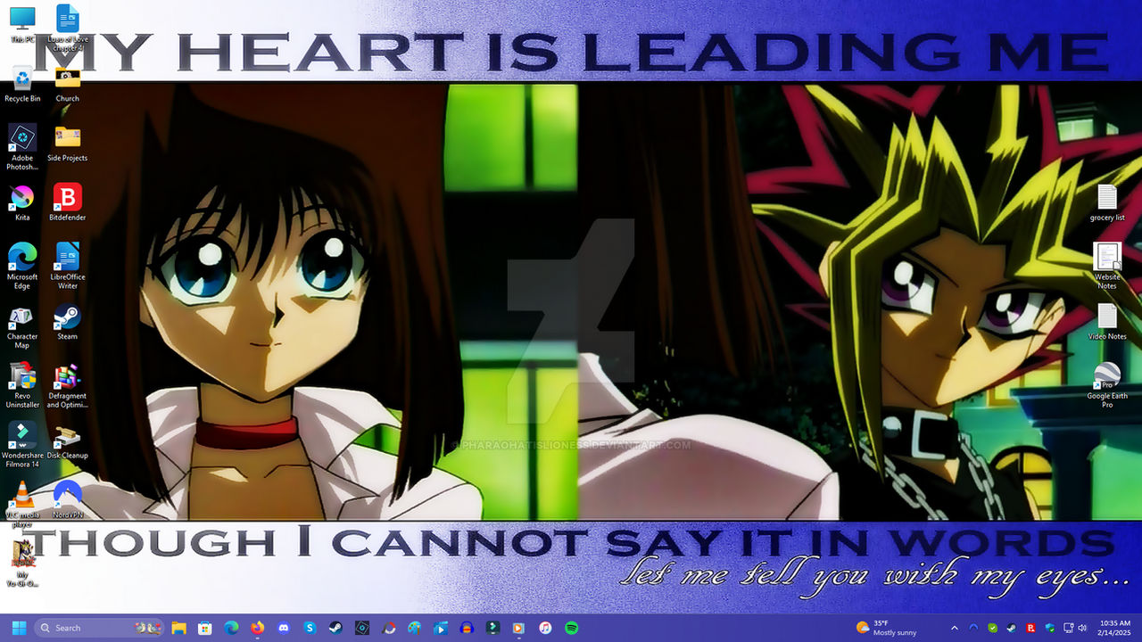 Yami x Tea My Heart Is Leading Me Desktop - Win11