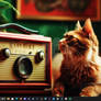 Cat And Vintage Radio Desktop - Windows 11