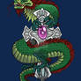 OtakuEC's Dragon Crucifix Tattoo Lineart Colored