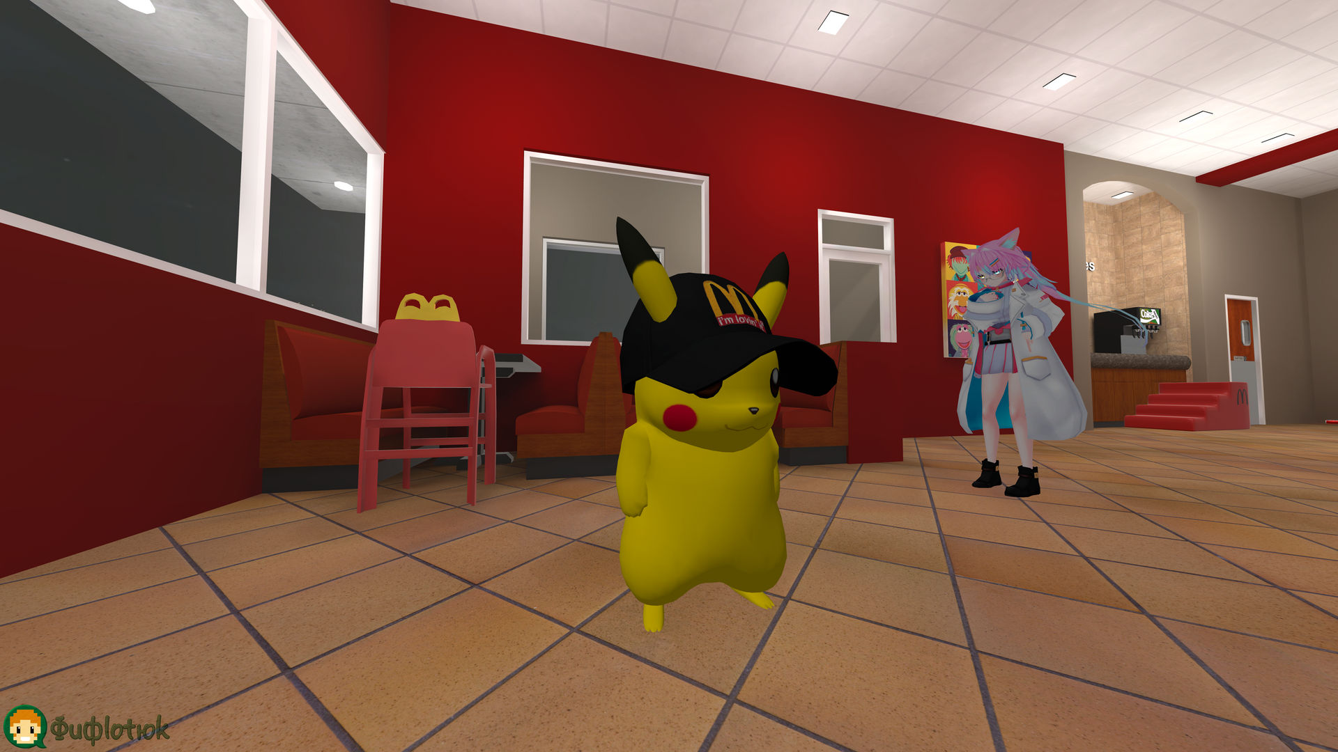 VRChat | Pikachu in McDonald's by Fuflotyuk on DeviantArt